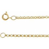 14K Yellow 1.5 mm Solid Rolo 18" Chain-Siddiqui Jewelers