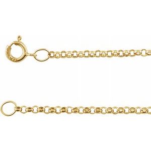 14K Yellow 1.5 mm Solid Rolo 18" Chain-Siddiqui Jewelers