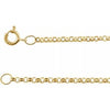 14K Yellow 1.5 mm Solid Rolo 20" Chain-Siddiqui Jewelers