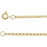 14K Yellow 1.5 mm Solid Rolo 16" Chain-Siddiqui Jewelers