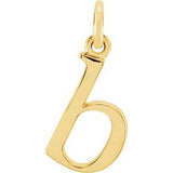 14K Yellow Lowercase Initial B Pendant Siddiqui Jewelers