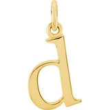 14K Yellow Lowercase Initial D Pendant Siddiqui Jewelers