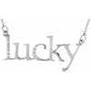 14K White .06 CTW Diamond "Lucky" 16 1/2" Necklace - Siddiqui Jewelers