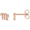 14K Rose Virgo Zodiac Earrings Siddiqui Jewelers