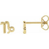 14K Yellow Capricorn Zodiac Earrings Siddiqui Jewelers