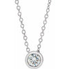 14K White 1/4 CT Lab-Grown Diamond Solitaire 16-18" Necklace Siddiqui Jewelers