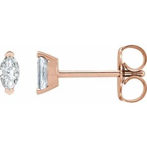 14K Rose 1/6 CTW Natural Diamond Earrings Siddiqui Jewelers