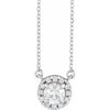 14K White 3/4 CTW Natural Diamond 18" Necklace Siddiqui Jewelers