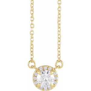 14K Yellow 1/3 CTW Natural Diamond 16" Necklace Siddiqui Jewelers