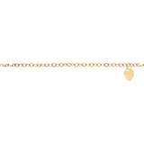 14K Yellow Hollow Charm 7 1/2" Bracelet with Heart - Siddiqui Jewelers
