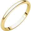 14K Yellow 2 mm Half Round Band Size 9.5 - Siddiqui Jewelers