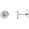 Platinum 7.8 mm Starburst Earrings - Siddiqui Jewelers