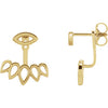 14K Yellow Geometric Ear Jacket Stud Earrings - Siddiqui Jewelers