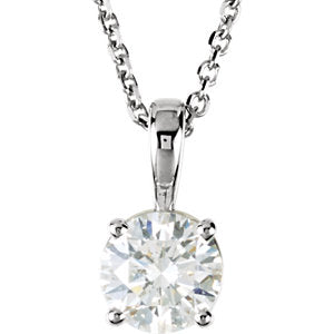 14K White 1/2 CTW Diamond 18" Necklace - Siddiqui Jewelers