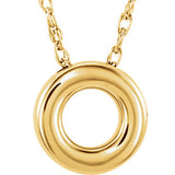14K Yellow 18x10 mm Circle Chain Slide 18" Necklace - Siddiqui Jewelers