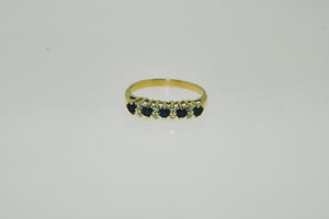 Sapphire and Diamond Ring in 14k Yellow Gold - Siddiqui Jewelers