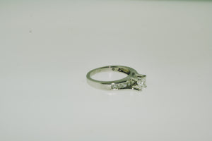Princess Cut Diamond Engagement Ring in 14k White Gold - Siddiqui Jewelers