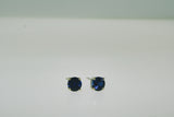 Sapphire Stud Earrings in 14K White Gold - Siddiqui Jewelers