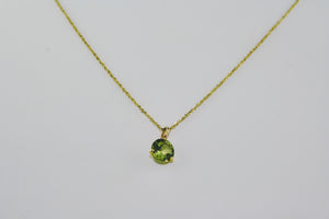 Peridot Necklace in 14K Yellow Gold - Siddiqui Jewelers