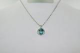 Blue Topaz and Diamond Necklace in 14K White Gold - Siddiqui Jewelers