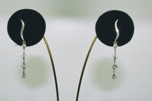 Aquamarine Earrings in 14K White Gold - Siddiqui Jewelers