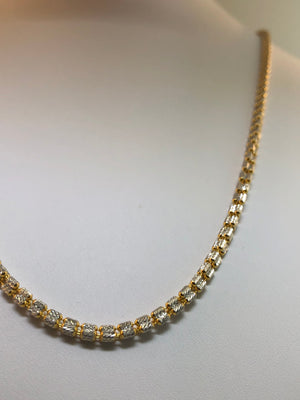22K Two-tone Gold Necklace 20" - Siddiqui Jewelers