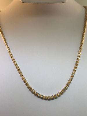 22K Two-tone Gold Necklace 22" - Siddiqui Jewelers
