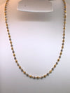 22K Two-tone Gold Beaded Necklace 20" - Siddiqui Jewelers