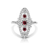 14K White Gold Ruby & Diamond Fashion Ring - Siddiqui Jewelers