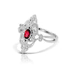 14K White Gold Ruby & Diamond Fashion Ring - Siddiqui Jewelers