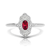 14K White Gold Ruby and Diamond Ring - Siddiqui Jewelers