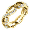 14K Yellow 1/2 CTW Diamond Sculptural-Inspired Eternity Band Size 5.5 - Siddiqui Jewelers