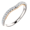 14K White & Rose 1/4 CTW Diamond Matching Band - Siddiqui Jewelers