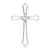 14K White 3.75 mm Round 1/5 CTW Diamond Pendant - Siddiqui Jewelers