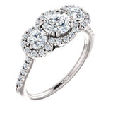 14K White 1 CTW Diamond Engagement Ring - Siddiqui Jewelers