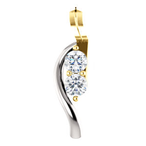 14K White & Yellow 1/2 CTW Diamond Pendant - Siddiqui Jewelers