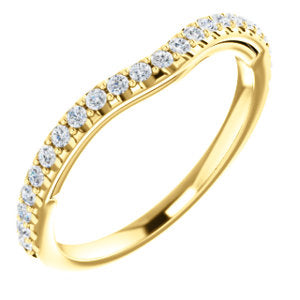 14K Yellow 1/4 CTW Diamond Matching Band - Siddiqui Jewelers