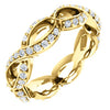 18K Yellow 5/8 CTW Diamond Sculptural-Inspired Eternity Band Size 7 - Siddiqui Jewelers