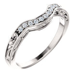 Platinum 1/6 CTW Diamond Vintage-Inspired Band - Siddiqui Jewelers