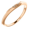 14K Rose .01 CTW Diamond Matching Band - Siddiqui Jewelers