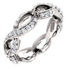 Platinum 5/8 CTW Diamond Sculptural-Inspired Eternity Band Size 8 - Siddiqui Jewelers