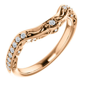 14K Rose 1/6 CTW Diamond Band - Siddiqui Jewelers