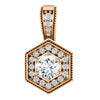 14K Rose 1/2 CTW Diamond Pendant - Siddiqui Jewelers