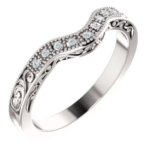 Platinum .05 CTW Diamond Matching Band - Siddiqui Jewelers