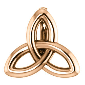 14K Rose Celtic-Inspired Trinity Pendant - Siddiqui Jewelers
