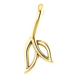 14K Yellow Freeform Leaf Pendant - Siddiqui Jewelers