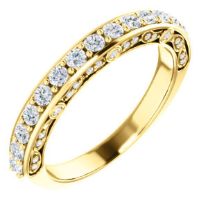 14K Yellow 1/2 CTW Diamond Band - Siddiqui Jewelers