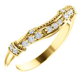 14K Yellow 1/6 CTW Diamond Vintage-Inspired Matching Band - Siddiqui Jewelers