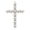 14K Rose 14.6x10.5 mm 1/4 CTW Diamond Cross Pendant - Siddiqui Jewelers