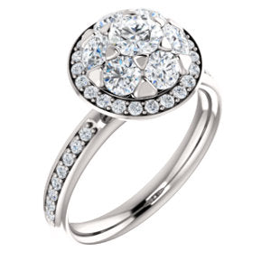 14K White 1 1/3 CTW Diamond Engagement Ring - Siddiqui Jewelers